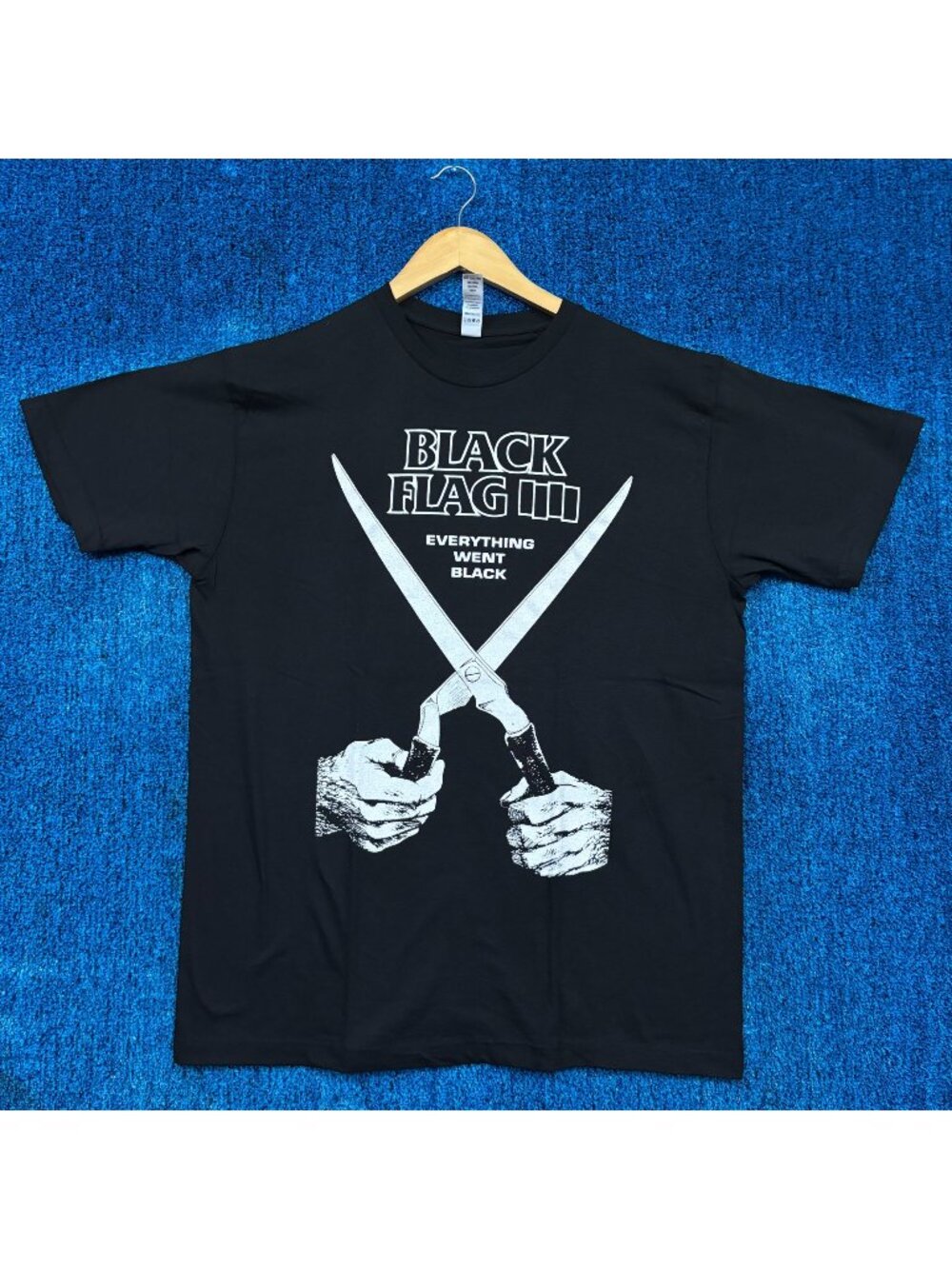 Black Flag Everything Went Black Album Hardcore Punk Tee L